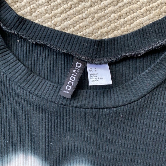 H&M Fitted Midi Casual Tie Dye Short Sleeve Dress - Picture 3 of 3